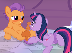 Size: 2734x2045 | Tagged: explicit, artist:shutterflyeqd, twilight sparkle, alicorn, anus, bedroom eyes, blowjob, blushing, butt, colt, cum, cutie map, dark genitals, dock, earth pony, female, foal, foalcon, g4, high res, hooves, imported from derpibooru, licking, licking cock, looking at each other, male, mare, mare on colt, nudity, offscreen character, oral, penis, plot, pony, pov, precum, sex, ship:twitaps, show accurate, show accurate porn, signature, spreading, straight, straight shota, tender taps, throne room, tongue out, twilight is a foal fiddler, vaginal secretions, vector, vulva, wet