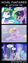 Size: 1600x3571 | Tagged: explicit, artist:ecartoonman, artist:mricantdraw, princess celestia, spike, twilight sparkle, alicorn, anatomically correct, anus, bedroom eyes, begging, blushing, breath, celestial advice, clitoris, comic, dialogue, dinky hooves, dock, dragon, edit, estrus, female, filly, foal, foalcon, g4, heart clitoris, imported from derpibooru, looking at you, my little pony: friendship is magic, nudity, open mouth, panting, pony, presenting, put it in, speech bubble, spreading, there is no wrong way to fantasize, twilight is a foal fiddler, unicorn, vagina, vaginal secretions, vulva, wide eyes