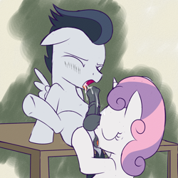 Size: 1800x1800 | Tagged: explicit, artist:dtcx97, sweetie belle, anal orgasm, analingus, analingus on male, anus, balls, blushing, colored, colt, cum, cum in mouth, cum in own mouth, cumming, dock, eyes closed, female, female on male, female on male analingus, filly, filly on colt, foal, foalcon, g4, hands free, horsecock, imported from derpibooru, male, nudity, oral, orgasm, orgasm cumshot, penis, pony, reverse foalcon, rumble, sex, ship:rumbelle, shipping, sketch, spread legs, spreading, straight, tongue out