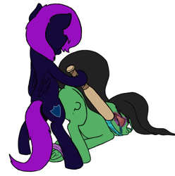 Size: 1000x1008 | Tagged: explicit, grimdark, artist:slamjam, oc, oc:anon, oc:filly anon, oc:nyx, abuse, alicorn, alicorn oc, anonabuse, balls, baseball bat, bipedal, cloth gag, crying, earth pony, edit, female, filly, foal, foalcon, gag, imported from derpibooru, looking back, nudity, oc only, pony, rape, sex, simple background, underhoof, white background