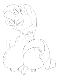 Size: 1172x1544 | Tagged: questionable, artist:digitaldomain123, rarity, spike, butt, dragon, duo, duo male and female, edit, facesitting, facesitting on spike, female, foalcon, g4, imported from derpibooru, male, monochrome, plot, pony, rearity, ship:sparity, shipping, squishy, straight