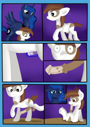Size: 2480x3508 | Tagged: explicit, artist:jbond, princess luna, alicorn, autofellatio, bait and switch, big penis, blowjob, colt, comic, duo, earth pony, female, foal, foalcon, g4, growth, high res, imported from derpibooru, impossibly large penis, magic, magic aura, male, mare, masturbation, nudity, oral, penis, penis expansion, pipsqueak, pony, ship:lunapip, shipping, straight