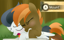 Size: 1416x884 | Tagged: explicit, artist:dtcx97, button mash, anal, blushing, button, colt, colt on colt, cropped, earth pony, edit, eyes closed, foal, foalcon, g4, gay, gritted teeth, imported from derpibooru, male, mount, mounting, open mouth, pegasus, penetration, pony, pony on pony action, rumble, sex, ship:rumblemash, shipping, the legend of zelda, the legend of zelda: breath of the wild, tongue out, wings