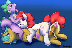 Size: 3000x2000 | Tagged: explicit, artist:nimitea, spike, ahegao, analingus, anus, balls, bisexual, bisexual male, blowjob, colt, colt on filly, cum, dragon, facesitting, female, filly, foal, foalcon, g4, gay, group sex, high res, imported from derpibooru, male, male facesitting, nudity, open mouth, oral, penis, ponut, pony, reverse foalcon, sex, ship:snailstwist, ship:spails, ship:spiketwist, shipping, snails, straight, threesome, twist, vulva