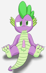 Size: 2443x3880 | Tagged: explicit, artist:foxkai, spike, dragon, erection, foalcon, g4, high res, imported from derpibooru, male, nudity, penis, solo, solo male, spread legs, spreading