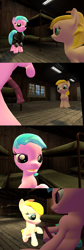 Size: 1400x4184 | Tagged: explicit, artist:soad24k, oc, oc:chipper leaf, oc:flash bang, 3d, comic, cyoa, cyoa:filly adventure, female, filly, foal, foalcon, futa, futa oc, futa on female, gmod, high res, horsecock, imminent sex, imported from derpibooru, intersex, mare, nudity, oc only, penis, pony