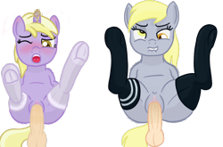 Size: 768x507 | Tagged: explicit, artist:deserter, ahegao, blushing, blushing profusely, butt fluff, clothes, derpibooru exclusive, derpy hooves, dinky hooves, disembodied penis, ear blush, eyes rolling back, female, foalcon, g4, horn, hornboner, horngasm, human, human male, human male on filly, human male on mare, human on pony action, imported from derpibooru, interspecies, latex socks, legwear, lip bite, magical unicorn mayonnaise, male, mismatched socks, moaning, mother and child, mother and daughter, nudity, one eye closed, open mouth, penetration, penis, pony, pubic fluff, sex, shoulder fluff, simple background, socks, stockings, straight, striped socks, technicolor genitals, thigh highs, transparent background, vaginal, vaginal secretions, watching it go in