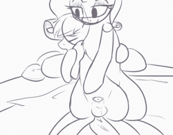 Size: 560x436 | Tagged: explicit, artist:storyteller, rarity, oc, animated, balls, colt, female, flaccid, foal, foalcon, fondling, g4, gif, imported from derpibooru, male, monochrome, mutual masturbation, nudity, penis, pony, sex, sheath, sheath play, sheathed, straight, straight shota, teasing, wip