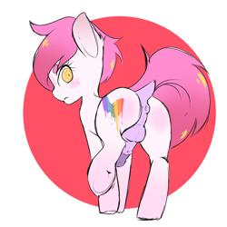 Size: 2000x2000 | Tagged: explicit, artist:kotorikei, oc, oc:cotton drip, anus, balls, butt, butt blush, cutie mark, foalcon, high res, horsecock, imported from derpibooru, lifted leg, male, nudity, oc only, penis, plot, pony, presenting, solo, solo male, trap