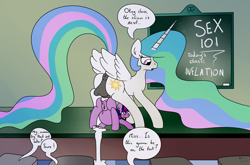 Size: 2254x1488 | Tagged: explicit, artist:mackstack, princess celestia, twilight sparkle, age difference, ahegao, anal, anal creampie, anus, ass up, balls, belly inflation, casual sex, classroom, creampie, cum, cum inflation, cum pool, dark genitals, dead source, dialogue, dripping, dripping cum, ear fluff, excessive cum, exhibitionism, eyes rolling back, face down ass up, female, filly, filly on futa, filly on mare, filly twilight sparkle, foal, foalcon, futa, futa on female, futa on filly, futa princess celestia, futadom, g4, horn, horsecock, imported from derpibooru, inflation, intersex, lesson, long horn, long mane, long tail, looking forward, male, mare, nudity, offscreen character, open mouth, penetration, penis, pony, pony on pony action, princess celestia's school for gifted unicorns, puckered asshole, sex, sex education, ship:twilestia, shipping, size difference, speech bubble, tongue out, vulva, watching