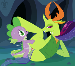 Size: 1500x1315 | Tagged: explicit, artist:blargsnarf, spike, age difference, ahegao, anal, anal creampie, bedroom eyes, bugbutt, butt, changedling, changeling, colt, colt on stallion, creampie, cum, cumming, dead source, dragon, dragon dick, explosive orgasm, foal, foalcon, g4, gay, imported from derpibooru, king thorax, male, my little pony: friendship is magic, nudity, open mouth, orgasm, penetration, penis, pony, sex, ship:thoraxspike, shipping, shivering, size difference, stallion, thorass, thorax, to where and back again