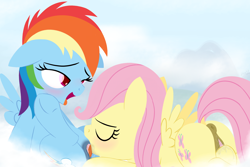 Size: 2160x1440 | Tagged: explicit, artist:dtcx97, fluttershy, rainbow dash, anatomically correct, anus, blushing, butt, clitoris, cloud, colored pupils, cunnilingus, dark genitals, duo, duo female, female, filly, filly on filly, filly rainbow dash, floppy ears, foal, foalcon, g4, imported from derpibooru, lesbian, masturbation, nudity, oral, pegasus, plot, ponut, pony, sex, ship:flutterdash, shipping, tongue out, vaginal secretions, vulva, vulvar winking, younger