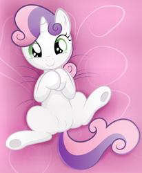 Size: 2000x2426 | Tagged: explicit, artist:rainbownspeedash, sweetie belle, cute, cute porn, diasweetes, female, foalcon, g4, genitals, high res, imported from derpibooru, innocence, innocent, looking at you, nudity, pony, show accurate, show accurate porn, smiling, solo, solo female, source needed, spread legs, spreading, unicorn, useless source url, vulva