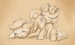 Size: 1357x813 | Tagged: explicit, artist:fearingfun, scootaloo, sweetie belle, ass up, cunnilingus, cutie mark, face down ass up, female, filly on filly, foalcon, g4, imported from derpibooru, lesbian, oral, sex, ship:scootabelle, shipping, sketch, the cmc's cutie marks