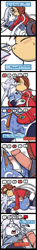 Size: 384x2619 | Tagged: explicit, artist:deyogee, age difference, balls, blushing, clothed sex, clothes, colt, comic, crossover, crotch bulge, cum, derpibooru exclusive, dialogue, earth pony, eyes closed, facial, foal, foalcon, frottage, gay, genis sage, horsecock, imported from derpibooru, kissing, lloyd irving, lying down, male, nudity, on back, orgasm, partial nudity, penis, ponified, pony, sex, simultaneous orgasm, stallion, stallion on colt, style emulation, sweat, tales of series, tales of symphonia, underhoof, unicorn