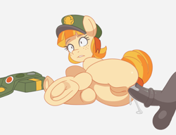 Size: 1195x920 | Tagged: explicit, artist:fridge, anal, anal creampie, balls, butt, clothes, creampie, cum, female, filly guides, foalcon, g4, imported from derpibooru, male, nudity, penetration, penis, plot, sex, simple background, straight, tag-a-long, uniform, vulva, white background