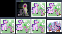 Size: 971x538 | Tagged: explicit, grotesque, artist:rhk, fluttershy, spike, starlight glimmer, twilight sparkle, alicorn, anus, ass, balls, blushing, butt, competition, contest, derp, derpibooru, dialogue, dragonbutt, edit, edited screencap, fart, fart fetish, fart noise, female, fetish, floppy ears, flutterscream, foalcon, forced juxtaposition, frown, g4, image macro, imported from derpibooru, juxtaposition, juxtaposition win, juxtaposition?, looking at you, looking back, male, male focus, mare, meme, meta, my little pony: friendship is magic, nudity, open mouth, penis, pissing, plot, pony, poop, poop eating, pooping, pooping together, presenting, raised hoof, reaction image, relief, scare master, scat, screaming, screencap, ship:sparlight, ship:twispike, shipping, sigh, squatting, stahp, straight, sweat, sweatdrop, tongue out, unicorn, urine, volumetric mouth, vulva, watersports, wide eyes