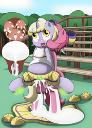 Size: 2000x2800 | Tagged: explicit, artist:pvryohei, ahegao, an egg being attacked by sperm, balls, belly inflation, bipedal, blushing, bow, cheek kiss, cheerleader, clothed female, clothed female nude futa, clothed sex, clothes, clothes on floor, creampie, cum, cum in uterus, cum inflation, dinky hooves, egg cell, excessive cum, exhibitionism, eyes closed, eyes rolling back, female, female on futa, female orgasm, filly, foal, foalcon, futa, futa filly on filly, futa on female, futa ruby pinch, g4, hair bow, happy, happy sex, high res, imported from derpibooru, impossibly productive balls, impregnation, inflation, internal, internal cumshot, intersex, kissing, looking at you, magic, nudity, open mouth, orgasm, penetration, penis, pom pom, pony, pregnant, public sex, raised skirt, ruby pinch, sex, ship:dinkypinch, shipping, simultaneous orgasm, skirt, skirt lift, spermatozoon, this will end in pregnancy, tongue out, unicorn, uterus, uterus inflation, vagina, vaginal, wall of tags, x-ray