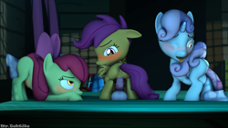 Size: 3840x2160 | Tagged: explicit, artist:baked, apple bloom, scootaloo, sweetie belle, 3d, abdominal bulge, ahegao, anus, bedroom eyes, biting, blushing, clubhouse, crusaders clubhouse, cutie mark crusaders, dildo, earth pony, estrus, eyes on the prize, eyes rolling back, fanfic, female, female orgasm, filly, floppy ears, foal, foalcon, g4, high res, imported from derpibooru, insertion, looking back, masturbation, night, nudity, one eye closed, open mouth, orgasm, pegasus, penetration, pony, sex, sex toy, source filmmaker, spread wings, tongue out, unicorn, vaginal, vaginal insertion, vaginal orgasm, vaginal secretion stain, vaginal secretions, vulva, wing bite, wingboner, wings, wink