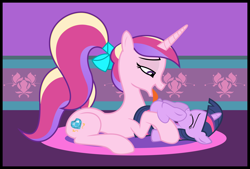 Size: 3831x2585 | Tagged: explicit, artist:cheesepuffs, twilight sparkle, age difference, ahegao, alicorn, babysitting, bath, bedroom eyes, behaving like a cat, bow, cunnilingus, eyes closed, eyes on the prize, eyes rolling back, female, females only, filly, filly on mare, filly twilight sparkle, floppy ears, foal, foalcon, frog (hoof), g4, hair bow, high res, imported from derpibooru, lesbian, licking, looking down, mare, mare on filly, open mouth, oral, pony, princess cadance, raised tail, sex, ship:twidance, shipping, show accurate, show accurate porn, source needed, tail, tail aside, teen princess cadance, tongue bath, tongue out, underhoof, unicorn, unicorn twilight, wingless, younger