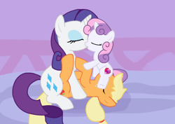 Size: 1508x1068 | Tagged: questionable, artist:sportifli, applejack, rarity, sweetie belle, cunnilingus, facesitting, female, females only, filly, filly on mare, foal, foalcon, g4, group sex, imported from derpibooru, incest, lesbian, mare, mare on filly, mare on mare, missionary position, oral, pony, raricest, sex, ship:raribelle, ship:rarijack, ship:sweetiejack, shipping, softcore, the cmc's cutie marks, threesome, tribadism
