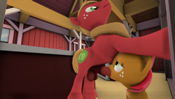 Size: 4096x2304 | Tagged: explicit, artist:002a, babs seed, 3d, applecest, big macintosh, blowjob, earth pony, foalcon, g4, imported from derpibooru, incest, male, nudity, oral, penis, pony, sex, ship:macseed, shipping, source filmmaker, stallion, straight