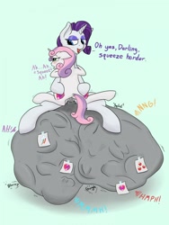 Size: 900x1200 | Tagged: explicit, artist:dirtyhooves, apple bloom, applejack, rainbow dash, rarity, scootaloo, sweetie belle, balls, balls on floor, big balls, bloomprey, cock vore, cutie mark, cutie mark crusaders, dialogue, female, fetish, filly, filly prey, foal, foalcon, futa, futa on female, futa on filly, futa rarity, g4, imported from derpibooru, impossibly large balls, incest, intersex, mare prey, nudity, penis, pony, preybloom, preydash, preyjack, raricest, raripred, scootaprey, sex, ship:raribelle, shipping, siblings, sisters, the cmc's cutie marks, tight bulge, unicorn, vore