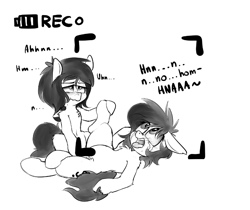 Size: 781x656 | Tagged: explicit, artist:duop-qoub, oc, oc:anon, oc:filly anon, ahegao, bedroom eyes, blushing, camera shot, censored, chest fluff, cum, cumming, dialogue, drool, drool string, female, female orgasm, females only, filly, filly on filly, floppy ears, foal, foalcon, from front, imported from derpibooru, lesbian, looking up, moan, moaning, moaning in pleasure, nudity, oc only, open mouth, orgasm, pillow, pony, recording, sex, shipping, spread legs, spreading, tongue out, tribadism, vaginal orgasm, vaginal secretions, wavy mouth