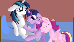 Size: 1280x720 | Tagged: explicit, artist:jbond, shining armor, twilight sparkle, alicorn, bisexual, colt, eyes closed, female, filly, filly on colt, filly on filly, floppy ears, foal, foalcon, g4, group sex, imported from derpibooru, incest, lesbian, licking, licking cock, male, mare, masturbation, nudity, open mouth, oral, penis, pony, princess cadance, sex, ship:shiningcadance, ship:shiningsparkle, ship:twiarmordance, ship:twidance, shipping, stallion, straight, threesome, tongue out, trio, twicest, unicorn, unicorn twilight, vagina, vulva