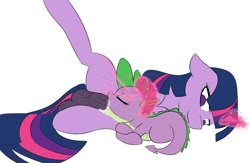 Size: 1941x1262 | Tagged: explicit, spike, twilight sparkle, anonymous artist, blowjob, cum, cum in mouth, dragon, foalcon, futa, futa on male, futa twilight sparkle, g4, imported from derpibooru, intersex, magic, male, molestation, nudity, oral, penis, pony on dragon action, sex, ship:twispike, shipping, simple background, sleeping, somnophilia
