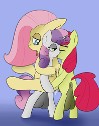 Size: 1575x2000 | Tagged: explicit, artist:mackstack, apple bloom, fluttershy, sweetie belle, anal, balls, big balls, bipedal, bipedal leaning, cum, cum inflation, earth pony, feathered wings, female, femsub, filly, foal, foalcon, foaldom, folded wings, futa, futa apple bloom, futa filly on filly, futa on female, futa sweetie belle, futadom, g4, group sex, horn, imported from derpibooru, impossibly large balls, inflation, intersex, leaning, low hanging fruit, nudity, pegasus, penetration, penis, pony, reverse foalcon, sex, submissive, threesome, unicorn, vaginal, wings