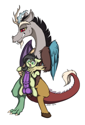 Size: 2392x3516 | Tagged: explicit, artist:duop-qoub, oc, oc:anon, oc:filly anon, >rape, big penis, discord, draconequus, female, foalcon, g4, high res, implied abdominal bulge, imported from derpibooru, mare, nudity, penis, pony, scared, size difference