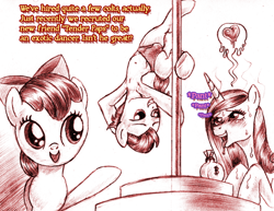 Size: 792x612 | Tagged: questionable, artist:jaxonian, apple bloom, age difference, armpits, aroused, ask fapplebloom, colt, crotch bulge, earth pony, fapplebloom, female, filly, foal, foalcon, g4, heart, imported from derpibooru, male, male stripper, mare, mare on colt, money bag, panting, pole dancing, pony, princess cadance, straight, straight shota, stripper, stripper pole, tender taps, tumblr