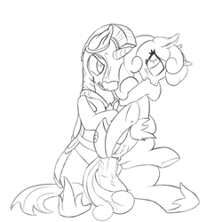 Size: 1000x1000 | Tagged: explicit, artist:graboiidz, sweetie belle, black and white, crotchboobs, female, foalcon, g4, grayscale, imported from derpibooru, male, monochrome, nipples, nudity, royal guard