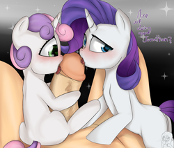 Size: 2100x1800 | Tagged: explicit, artist:jonathan the awesome, rarity, sweetie belle, blowjob, derpibooru exclusive, double blowjob, female, filly, filly rarity, foal, foalcon, foreskin, g4, heart eyes, human, human male, human male on filly, human male on mare, human on pony action, human penis, imported from derpibooru, interspecies, just the tip, licking, licking cock, male, male pov, multiple blowjob, nudity, offscreen character, oral, penis, pony, pov, self insert, sex, straight, tongue out, unicorn, wingding eyes, younger