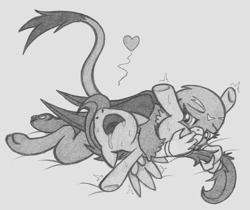 Size: 1179x992 | Tagged: explicit, artist:lockerobster, scootaloo, afterglow, aftersex, cunnilingus, drool, drool string, eyes closed, eyes on the prize, eyes rolling back, female, female orgasm, foalcon, g4, gabby, griffon, heart, imported from derpibooru, lesbian, moan, moaning, moaning in pleasure, monochrome, oral, orgasm, pegasus, pony, sex, ship:gabbyloo, sweat, sweatdrop, sweating profusely, tail pull, vaginal secretions