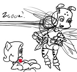Size: 640x600 | Tagged: questionable, artist:ficficponyfic, oc, oc:emerald jewel, amulet, bipedal, child, colt, colt quest, cyoa, earth pony, foal, foalcon, hair over one eye, hand, hitting, imported from derpibooru, insect, magic, magic missile, male, monochrome, oc only, partial color, pony, riding, sex, shocked, simple background, spell, story included, wasp, white background, wings