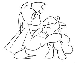 Size: 819x699 | Tagged: explicit, artist:php106, apple bloom, applecest, big macintosh, boop, brother and sister, dickboop, earth pony, female, foalcon, g4, imported from derpibooru, incest, male, monochrome, nudity, penis, pony, ship:macbloom, shipping, siblings, stallion, straight