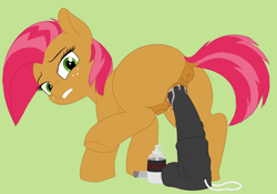 Size: 4000x2794 | Tagged: explicit, artist:dontworryaboutitkid, babs seed, anatomically correct, anus, bad dragon, blank flank, butt, clitoris, crotchboobs, cumtube, dildo, dildo sitting, dock, earth pony, fake cum, female, filly, foal, foalcon, g4, gritted teeth, horsecock dildo, imminent dildo sitting, imported from derpibooru, insertion, looking back, lube, nipples, nudity, perineal raphe, plot, ponut, pony, raised hoof, sex toy, simple background, solo, solo female, underhoof, vaginal insertion, vulva