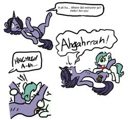Size: 640x600 | Tagged: explicit, artist:ficficponyfic, oc, oc:emerald jewel, oc:sensoria, anorexic, blind, color, color edit, colored, colt, colt quest, cunnilingus, edit, female, foal, foalcon, imported from derpibooru, male, mare, nudity, oc only, oral, pony, prostitute, prostitution, sex, shipping, text, thigh kiss, touch, vagina, yelling
