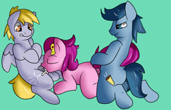 Size: 2671x1723 | Tagged: explicit, artist:nimitea, anus, balls, blowjob, colt, colt on filly, crackle pop, crackleberry, cum, female, filly, foal, foalcon, g4, group sex, imported from derpibooru, male, my little pony: friendship is magic, nudity, oral, penetration, penis, perky prep, perkyparch, pony, pony on pony action, sex, simple background, spitroast, straight, stranger than fan fiction, strawberry parchment, the cart before the ponies, threesome, vaginal