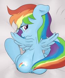 Size: 2500x3000 | Tagged: explicit, artist:mdgusty, rainbow dash, anus, blushing, dock, female, filly rainbow dash, foalcon, g4, high res, imported from derpibooru, nudity, ponut, simplistic anus, solo, solo female
