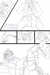 Size: 1667x2500 | Tagged: explicit, grimdark, artist:fuf, apple bloom, applejack, abandon all hope, ahegao, anthro, app-el, balls, belly button, bondage, breasts, clothes, collar, comic, creampie, cum, cumming, erect nipples, eyes closed, facial, female, foalcon, g4, imported from derpibooru, kidnapped, male, maledom, midriff, mind break, monochrome, nipple outline, nudity, offscreen character, open mouth, orgasm, penetration, penis, rape, sex, straight, supermare, tail wrap, throbbing, tongue out, torn clothes, unguligrade anthro, vaginal, vaginal secretions, vulva