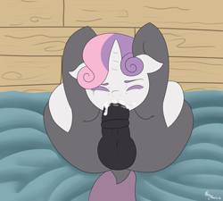 Size: 4319x3880 | Tagged: explicit, artist:ciderdrop, sweetie belle, balls, blowjob, butt, clubhouse, creampie, crusaders clubhouse, crying, cum, cum in mouth, deepthroat, dock, female, foalcon, g4, harlem struggle, horsecock, imported from derpibooru, male, nudity, oral, oral creampie, penis, plot, sex, straight, underhoof