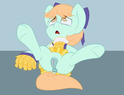 Size: 2600x2000 | Tagged: explicit, artist:swiftnicity, anus, cheerleader, cheerleader outfit, clothes, earth pony, female, filly, foal, foalcon, g4, hair bow, high res, imported from derpibooru, my little pony: friendship is magic, nudity, peach fuzz, pleated skirt, pom pom, ponut, pony, skirt, solo, solo female, the cart before the ponies, upskirt, vagina, vulva