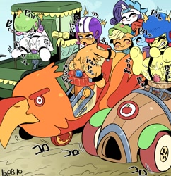 Size: 1000x1032 | Tagged: explicit, artist:nekubi, apple bloom, applejack, rainbow dash, rarity, scootaloo, sweetie belle, ahegao, backwards ballcap, blushing, bondage, bound, cap, cart, casual masturbation, clitoris, cutie mark crusaders, dildo, earth pony, exhibitionism, eyes closed, female, filly, foal, foalcon, fucking machine, g4, gritted teeth, hat, helmet, imported from derpibooru, insertion, machine, mare, my little pony: friendship is magic, nudity, open mouth, orgasm, pegasus, pony, predicament bondage, public, sex toy, squirting, straps, the cart before the ponies, tongue out, unicorn, vagina, vaginal insertion, vaginal orgasm, vaginal secretions, vulva