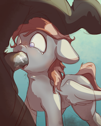 Size: 2400x3000 | Tagged: explicit, artist:ruby, oc, blowjob, crying, deepthroat, facefuck, female, filly, foal, foalcon, high res, imported from derpibooru, male, nudity, oc only, oral, penis, sex, straight, surprise sex, throat bulge, unnamed oc