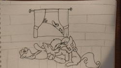 Size: 1280x720 | Tagged: questionable, artist:fuchsianmilk, apple bloom, scootaloo, sweetie belle, 30 minute art challenge, cmc threesome, cutie mark crusaders, faceful of ass, female, females only, filly, foal, foalcon, g4, group sex, horn, imported from derpibooru, lesbian, lying down, my little pony: friendship is magic, on back, pegasus, pony, race, sex, ship:sweetiebloomaloo, shipping, softcore, the cart before the ponies, threesome, unicorn
