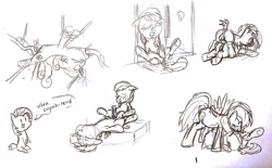 Size: 3268x2032 | Tagged: explicit, artist:dtcx97, apple bloom, babs seed, rainbow dash, scootaloo, sweetie belle, oc, oc:carbon spots, oc:lighthouse, age difference, anal, anus, bondage, colt, colt on colt, cunnilingus, cutie mark crusaders, dialogue, earth pony, eyes closed, female, filly, foal, foalcon, g4, gay, high res, horn, horsecock, imported from derpibooru, legs in air, lesbian, male, masturbation, monochrome, nudity, oc x oc, open mouth, oral, pegasus, penetration, penis, ponut, pony, pony on pony action, prone, reverse foalcon, sex, ship:scootadash, shipping, sketch, sketch dump, speech bubble, speed bump position, straight, sweetietentacles, tentacle bondage, tentacle porn, tentacles, tentacles on female, tentacles on filly, the cmc's cutie marks, tongue out, unicorn, vaginal, vaginal hoofing, vaginal masturbation, wall of tags