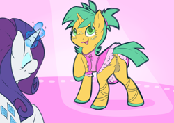 Size: 2500x1767 | Tagged: questionable, artist:fearingfun, rarity, anus, balls, butt, casual nudity, clothes, colt, crossdressing, cute, diasnails, dress, female, femboy, foal, foalcon, frilly dress, g4, genitals, glitter shell, imported from derpibooru, lipstick, magic, male, mare, nudity, open mouth, plot, ponut, pony, shellbetes, snailbutt, snails, unicorn
